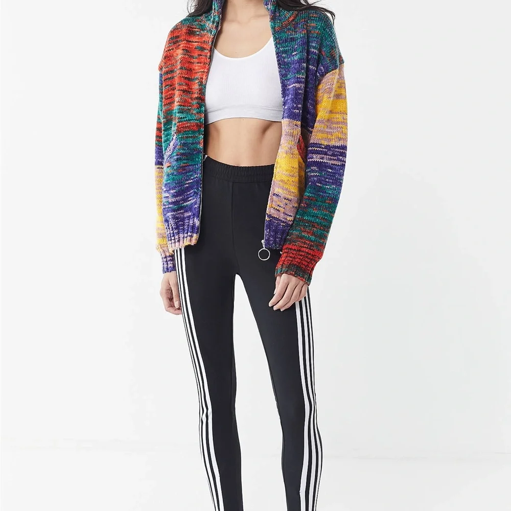 Urban Outfitters Colorful Zip-Front Sweater Jacket - Picture 8 of 11